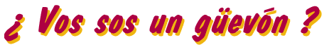 VOS SOS UN GUEVON